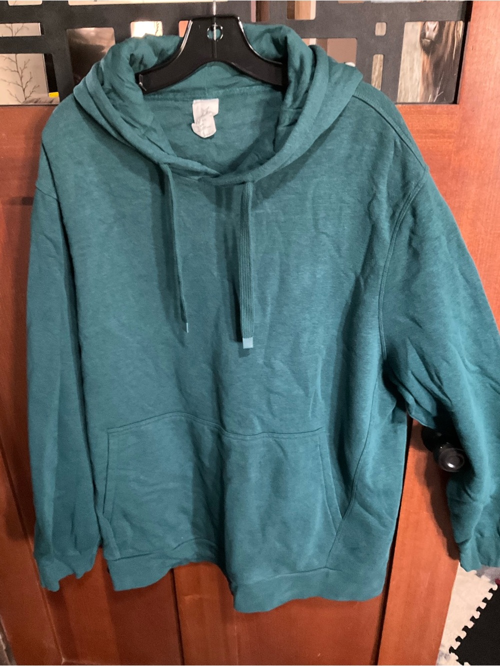 Teal Pullover Hooded Sweatshirt - Unbranded